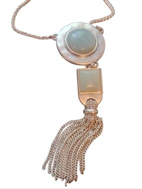 Lucky Brand Reversible Fringe Pendant Necklace